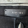 Amiri Knee Rip Black Denim Jeans Sz 31
