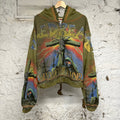 Vale Dammed Big Zip Up Olive Hoodie Sz M