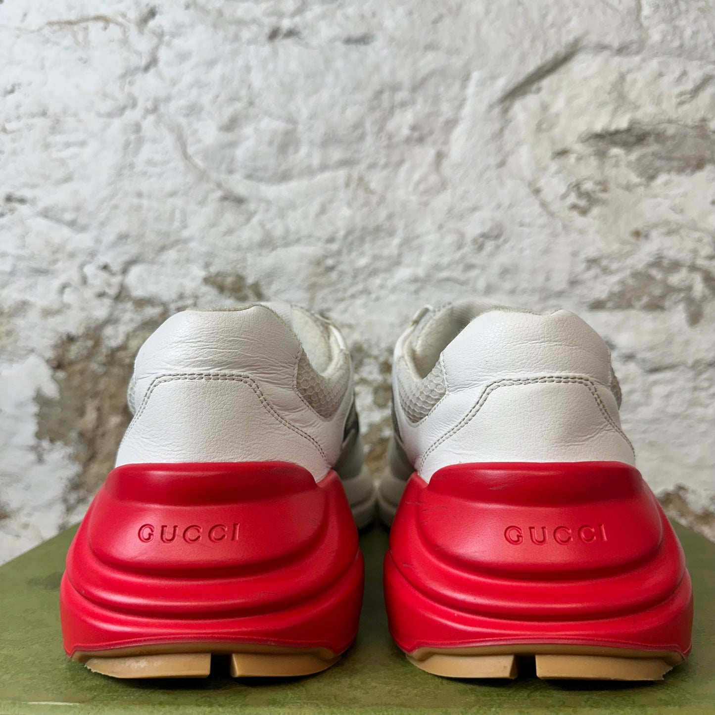 Gucci Rython White Red Green Sneaker Sz 10.5