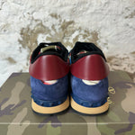 Valentino Blue Suede Tiger Print Sneaker Sz 11 (44)