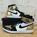 Air Jordan 1 High Patent Gold Toe Sz 10