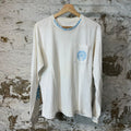 Chrome Hearts Blue Horseshoe White Long Sleeve Sz M