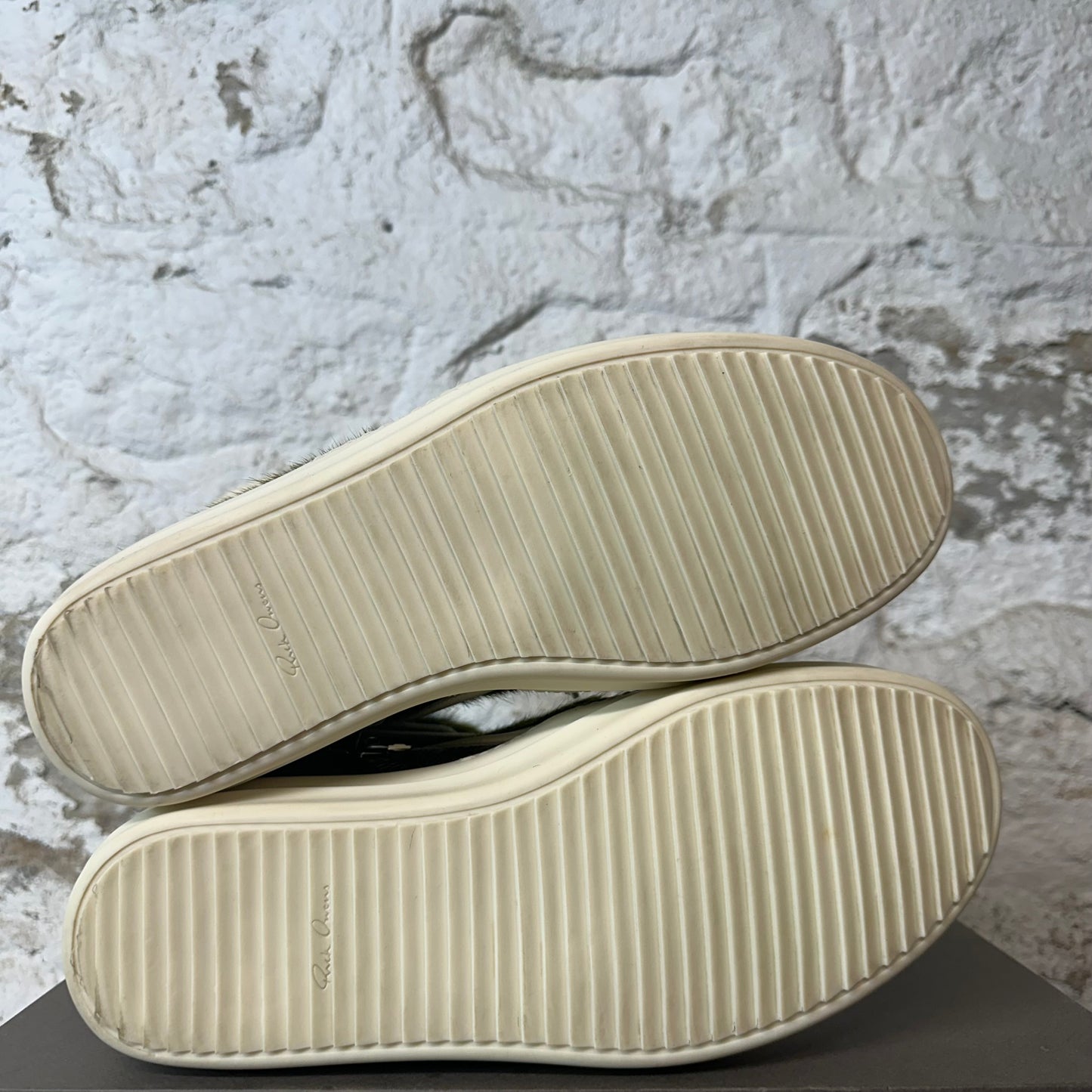 Rick Owens High Geobasket Pony Hair Acid Melange Mik Sneaker Sz 12 (45)