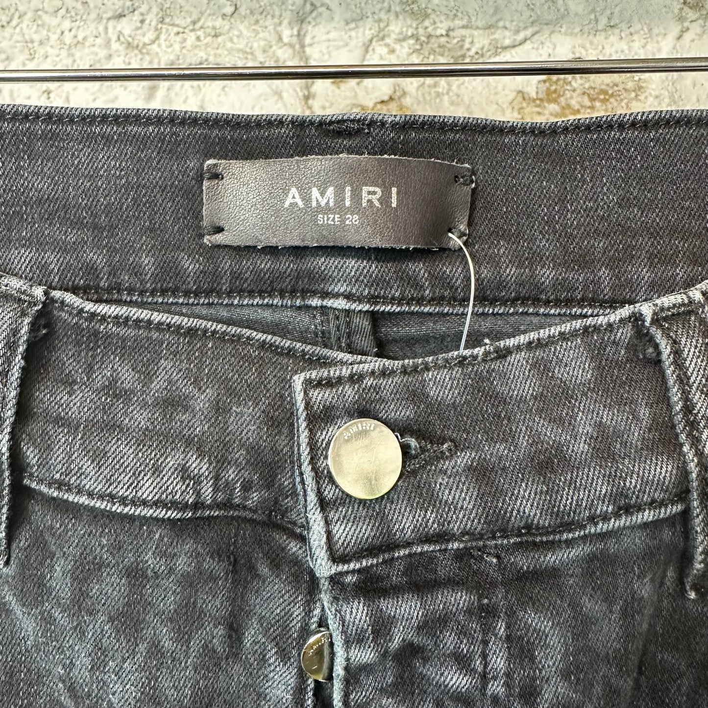 Amiri Playboy Print Black Denim Jeans Sz 28