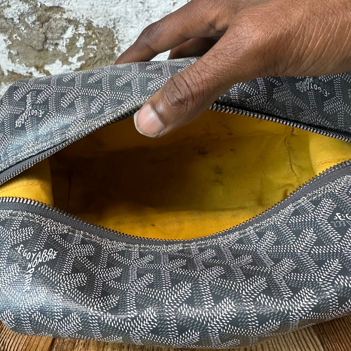 Goyard Boeing 25 Grey Monogram Toiletry Bag