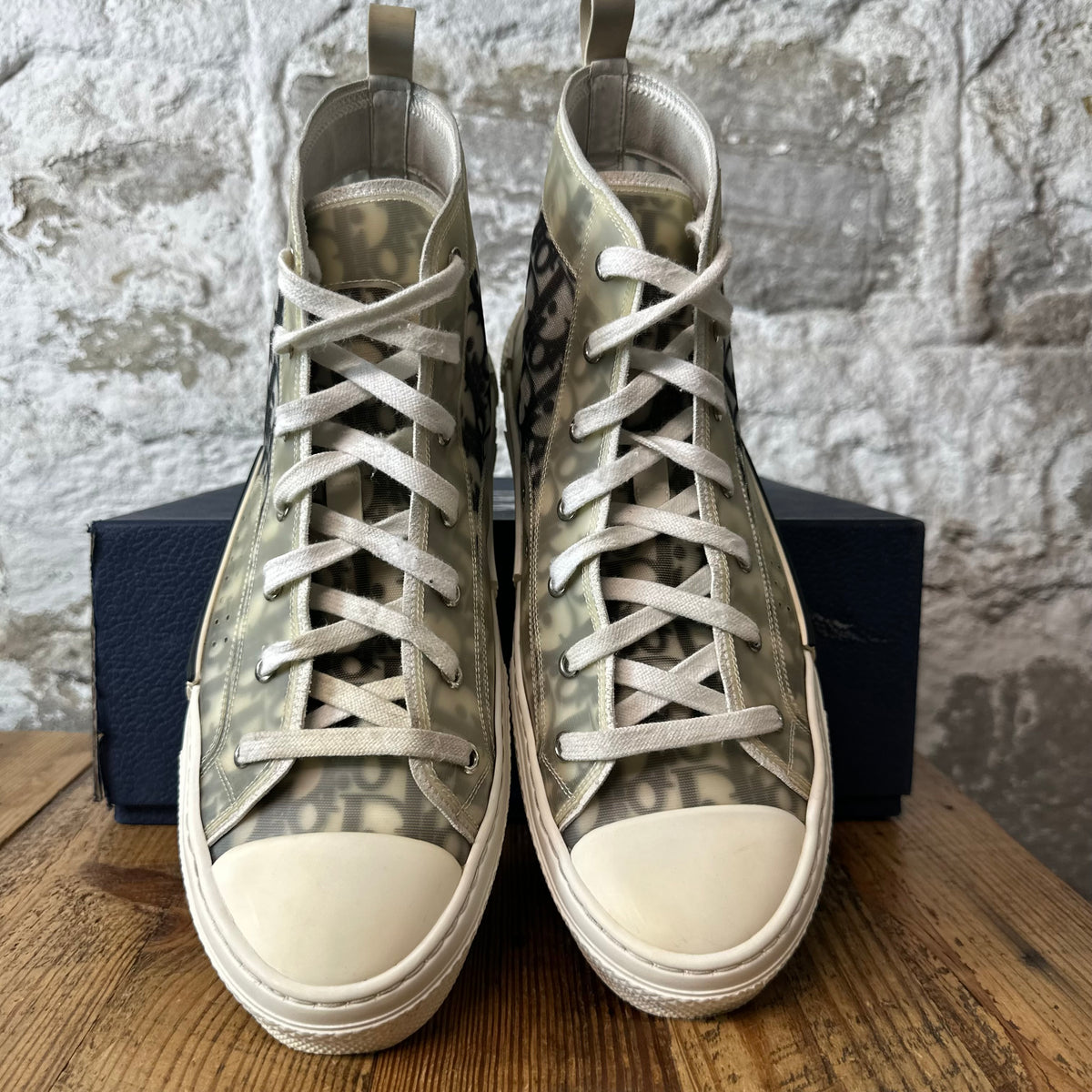 Dior B23 High Grey Oblique White Sneaker Sz 11 (44)