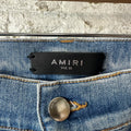 Amiri MX1 Cracked Orange Blue Denim Jeans Sz 32