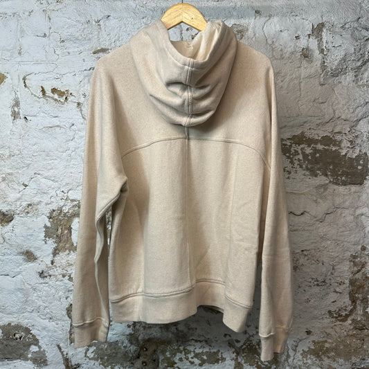Rick Owens Hollywood Cream Zip Up Hoodie Sz M