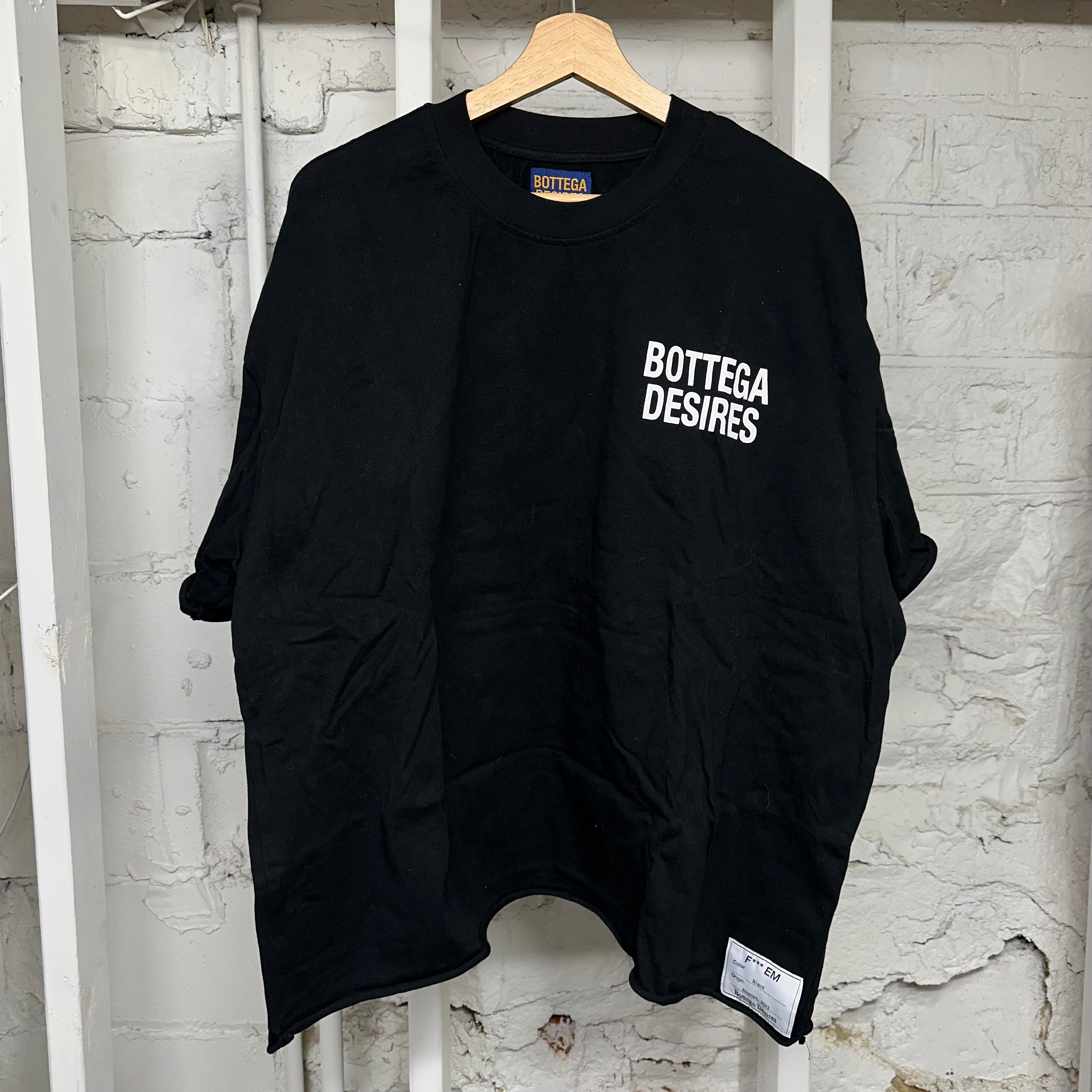 Bottega Desires F Em Black T-Shirt Sz XL