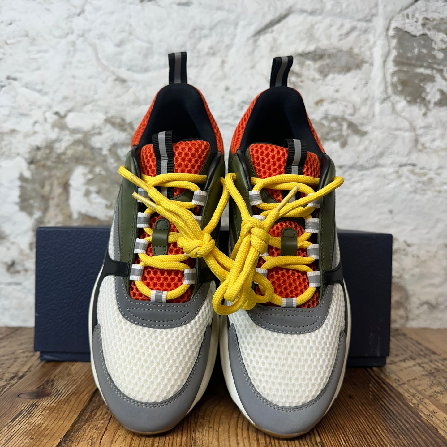 Dior B22 Orange Green White Sneaker Sz 7 (40)