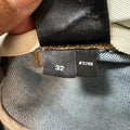 Amiri Purple Suede Core Logo Blue Denim Jeans Sz 32