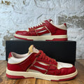 Amiri Red Skeleton White Cream Cracked Sneaker Sz 10 (43)