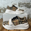 Burberry Ramsey Strap Plaid White Sneaker Sz 8 (41)