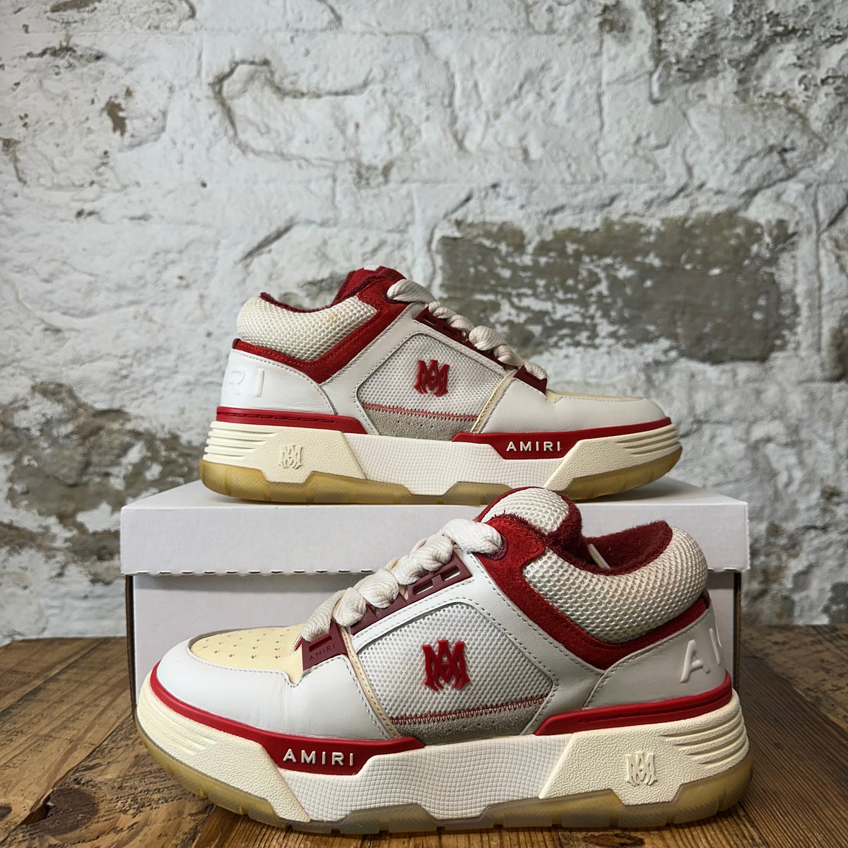 Amiri MA-1 Red White Cream Sneaker Sz 9 (42)