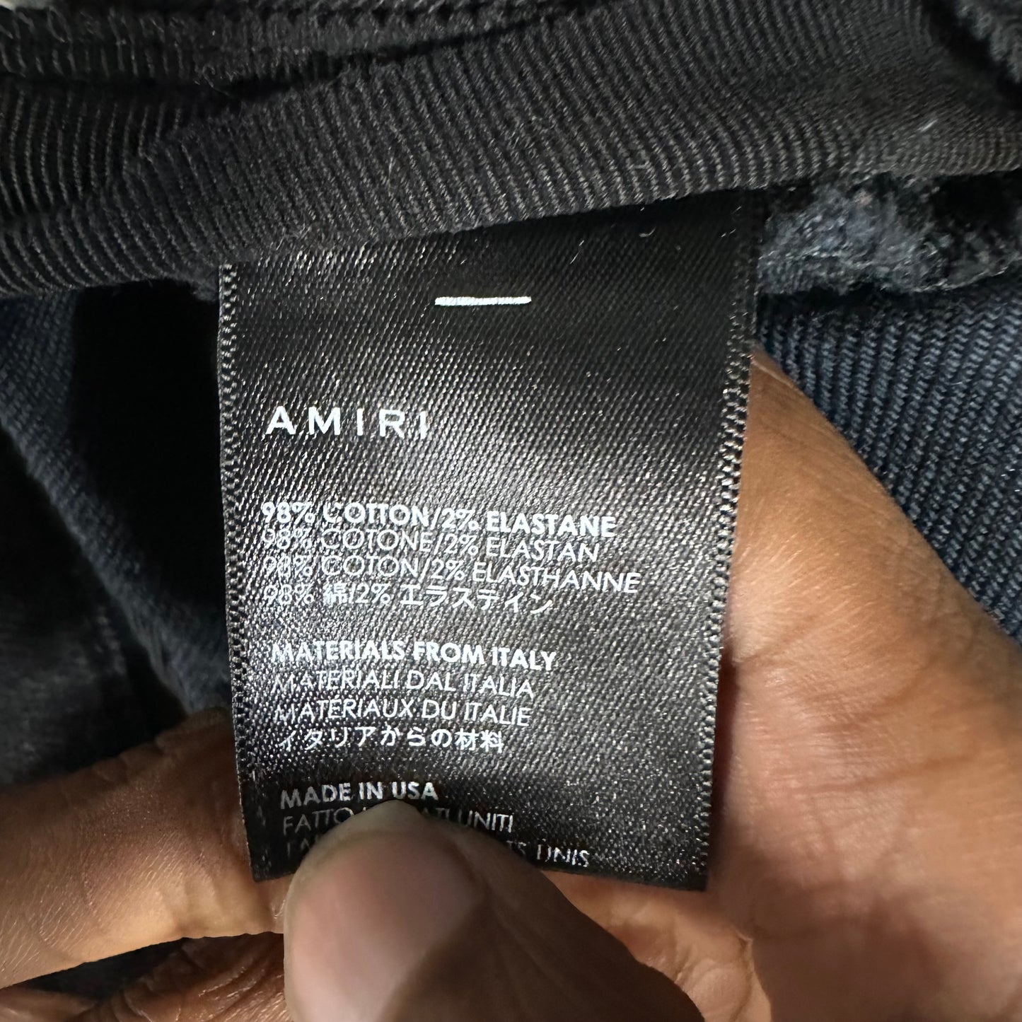 Amiri MX1 Multicolor Tie Dye Black Denim Jeans Sz 28