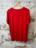 Gucci Yellow Logo Red T-shirt Sz M