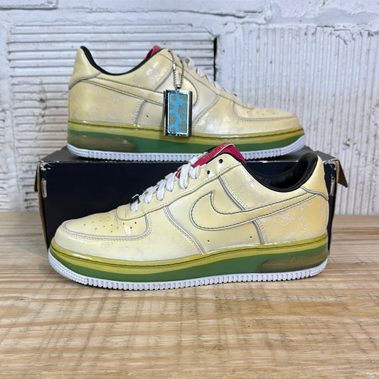 Nike Air Force 1 Low Supreme Max Air White Cerise Paradise Aqua Sz 9