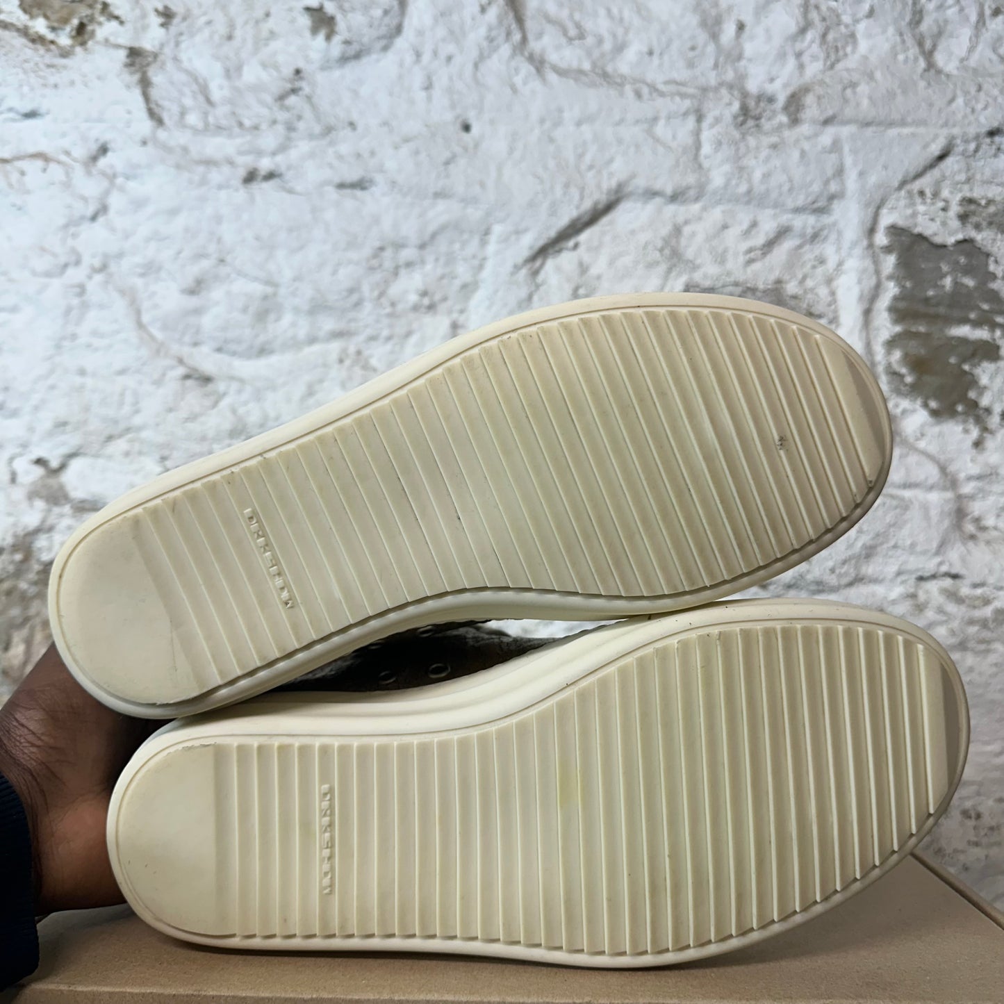 Rick Owens DRKSHDW Cracked Gold Milk Sneaker Sz 9 (42)