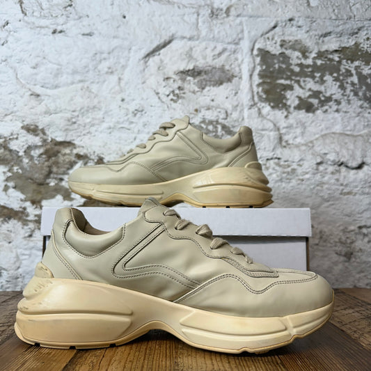 Gucci Rython Vintage Logo Cream Sneaker Sz 8.5