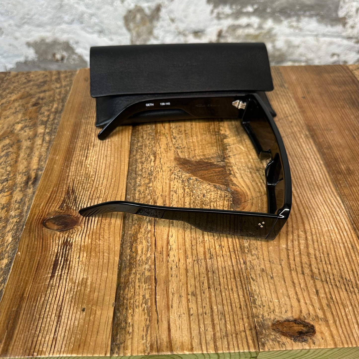 Rick Owens Geth Black Sunglasses W/ Case