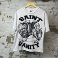 Saint Vanity Black Griffin T-shirt White Sz S