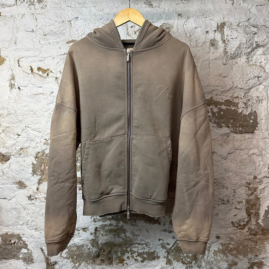Rhude Script Zip Up Hoodie Sundry Sz S DS