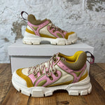 Gucci Flashtrek Pink Yellow Sz 6 (38) No Box