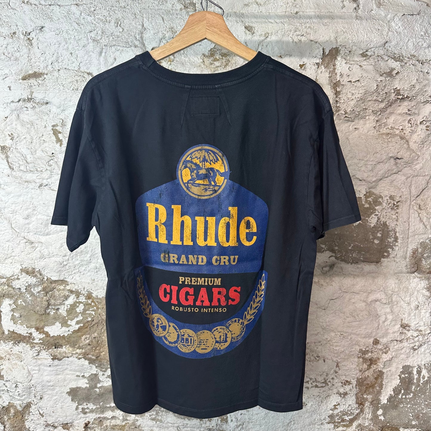 Rhude Premium Cigars Black T-Shirt Sz XS