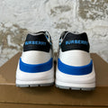 Burberry Ramsey Blue Plaid Black White Sneaker Sz 8 (41)