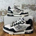 Louis Vuitton Black White Strap Trainer Sneaker Sz 10 (8.5LV)