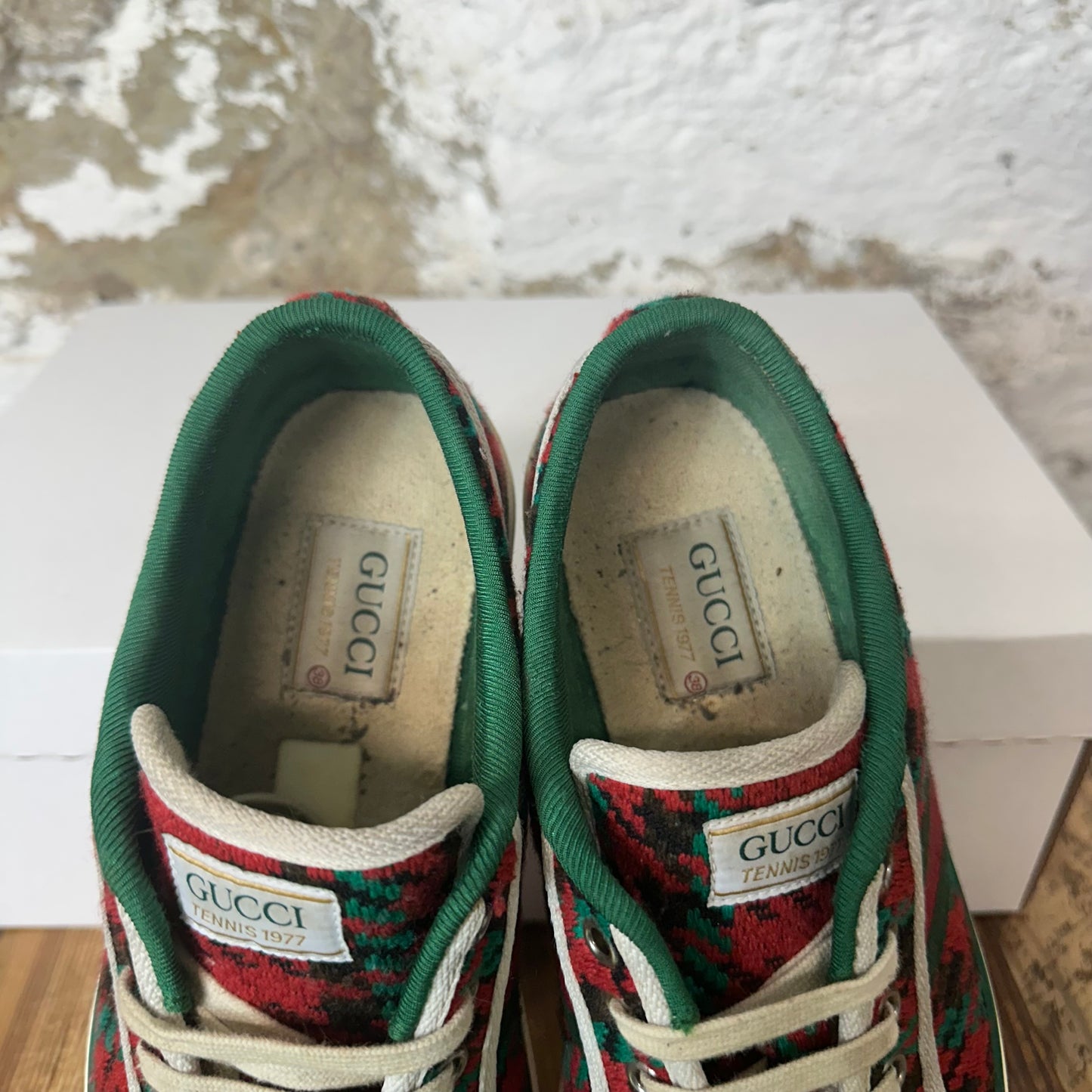 Gucci Tennis 1977 Multicolor Knit Sneaker Sz 6 (38)