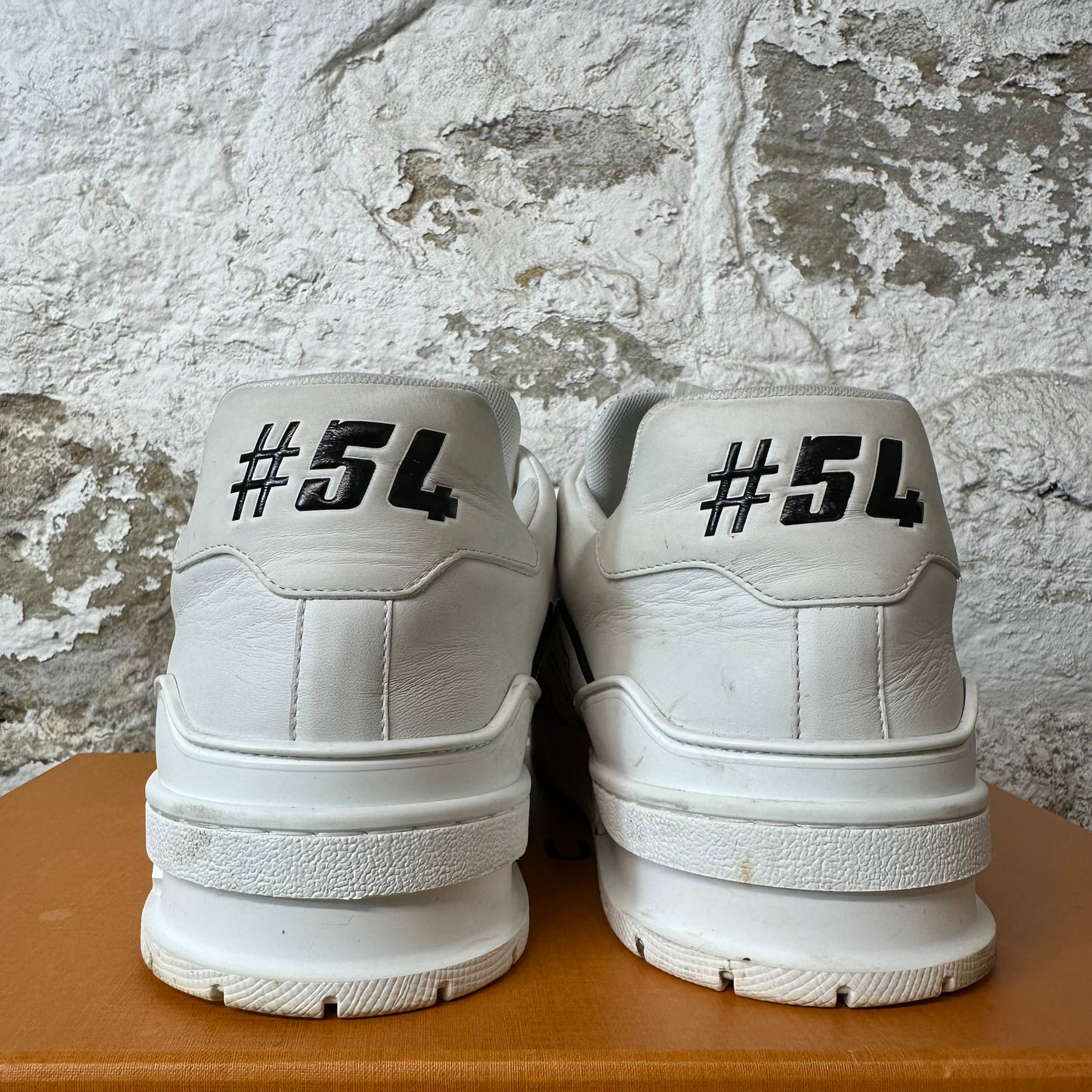 Louis Vuitton Black Monogram White Trainer Sneaker Sz 12 (10.5LV)