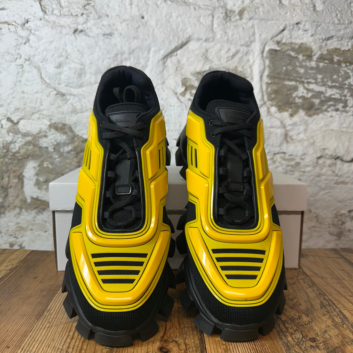 Prada Cloudbust Thunder Black Yellow Sneaker Sz 11