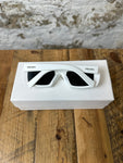 Prada White 3D Runway Sunglasses W/ Box