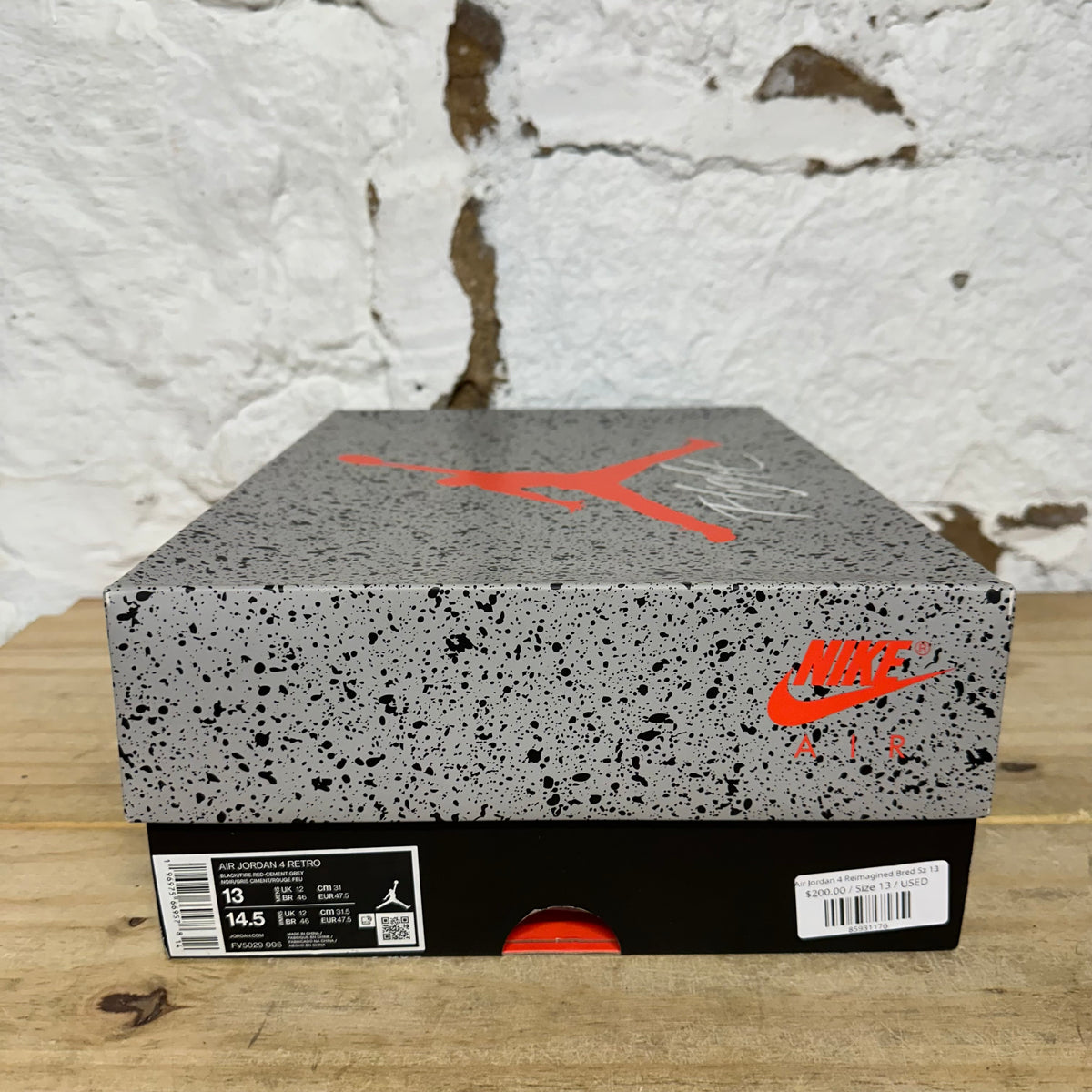 Air Jordan 4 Bred Reimagined Sz 13