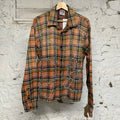 Vale Pumpkin Patch Rhinestone Flannel Sz M