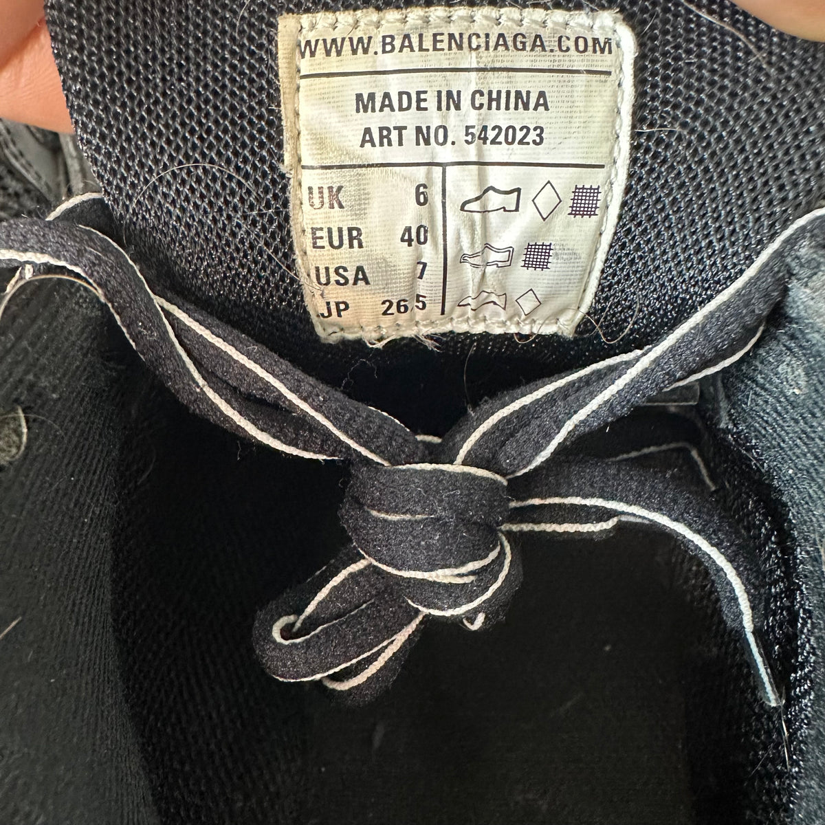 Balenciaga Track Runner Triple Black Sneaker Sz 7 (40)
