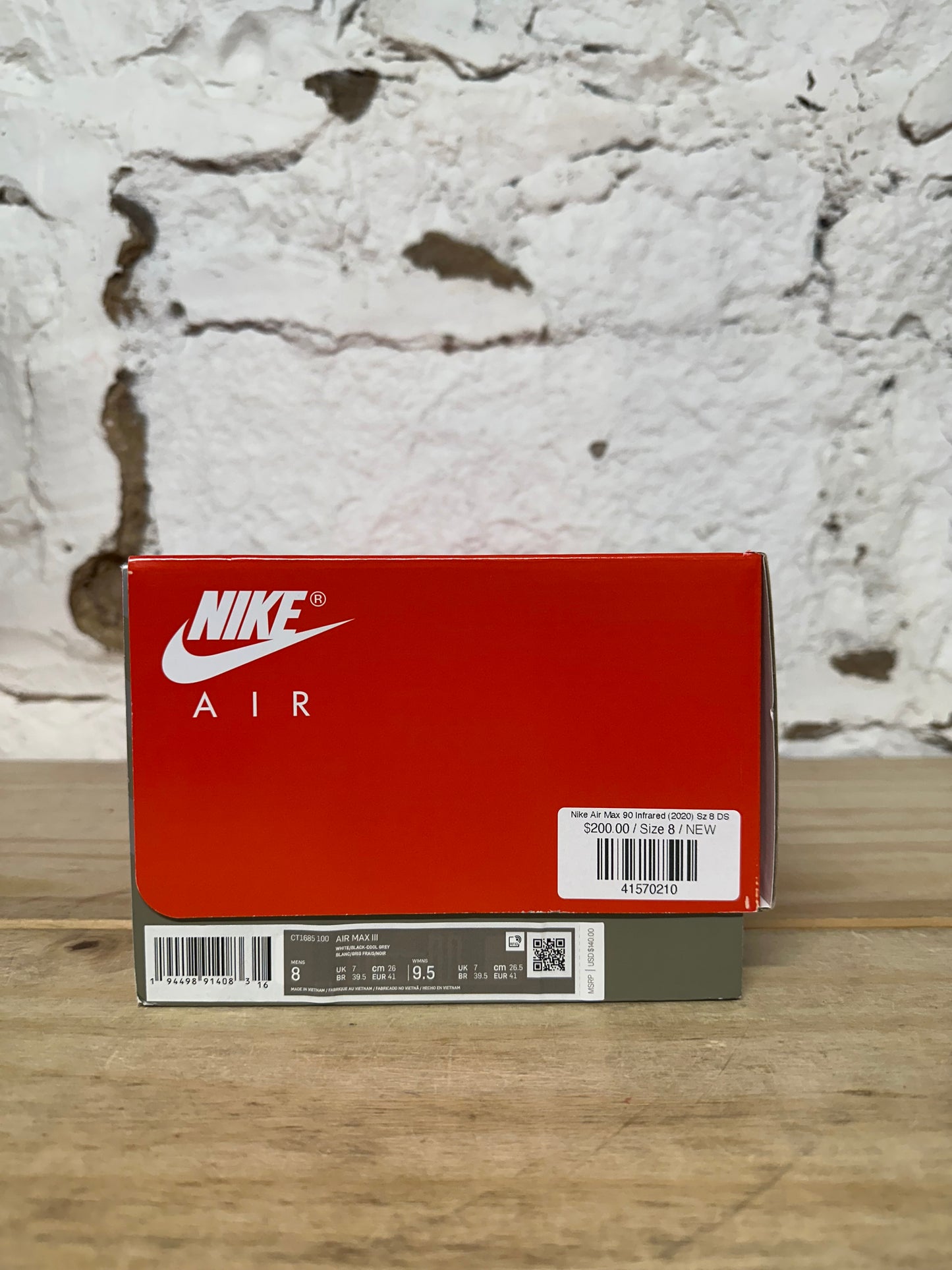 Nike Air Max 90 Infrared (2020) Sz 8 DS