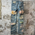 Who Decides War Multicolor Fusion Blue Denim Jeans Sz 30
