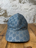 Gucci Blue Silver Monogram Hat