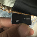 Amiri MX1 Camo Spell Blue Denim Jeans Sz 30