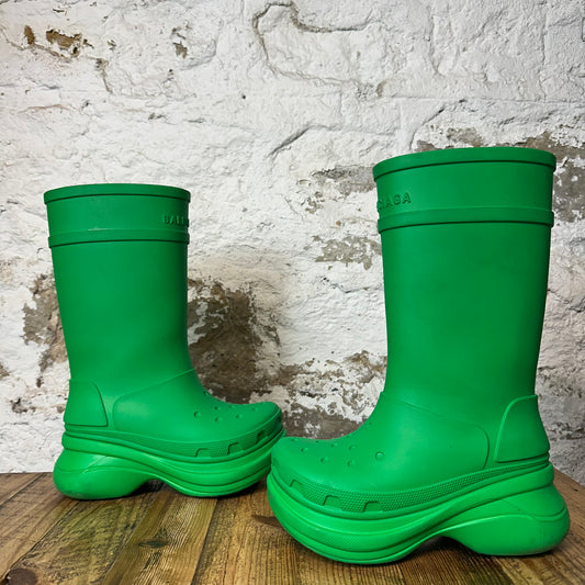 Balenciaga Green Croc Boot Sz 5 (37)