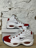 Reebok Question Mid Red Toe 25th Anniversary Sz 8