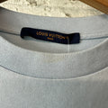 Louis Vuitton Embossed Logo Light Blue T-Shirt Sz S
