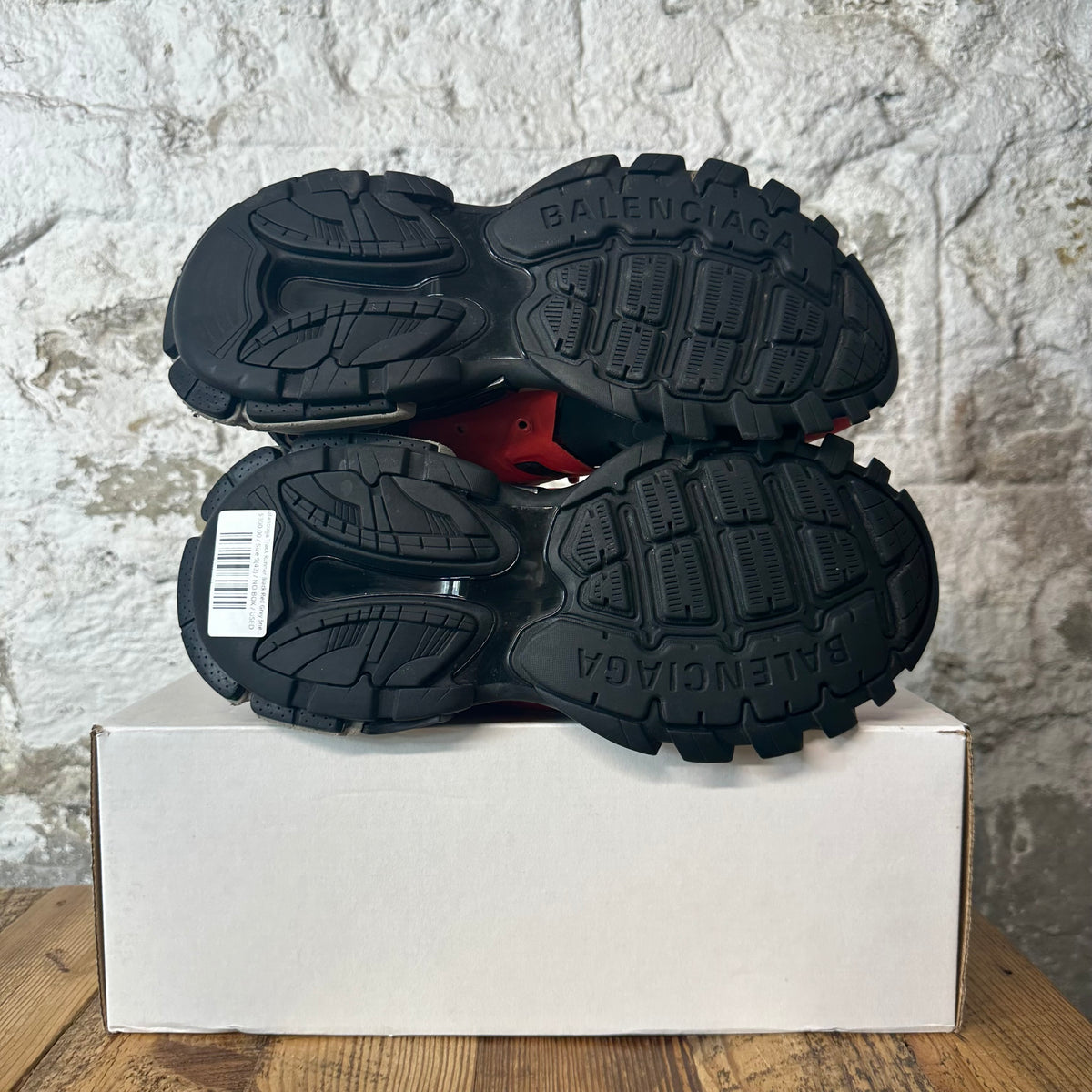 Balenciaga Track Runner Black Red Grey Sneaker Sz 9 (42)