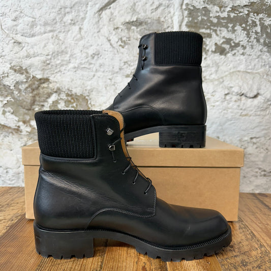 Christian Louboutin Trapman Leather Hiking Boot Black Sz 8.5 (41.5)