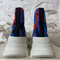 Alexander Mcqueen Blue Red Camo White Tread Boot Sz 7 (40)
