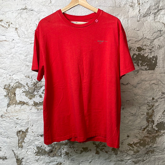 Off White Red Small Spellout T-shirt Sz XS