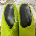 Marni Fussbett Sabot Lime Green Fur Slide Sz 13 (46)