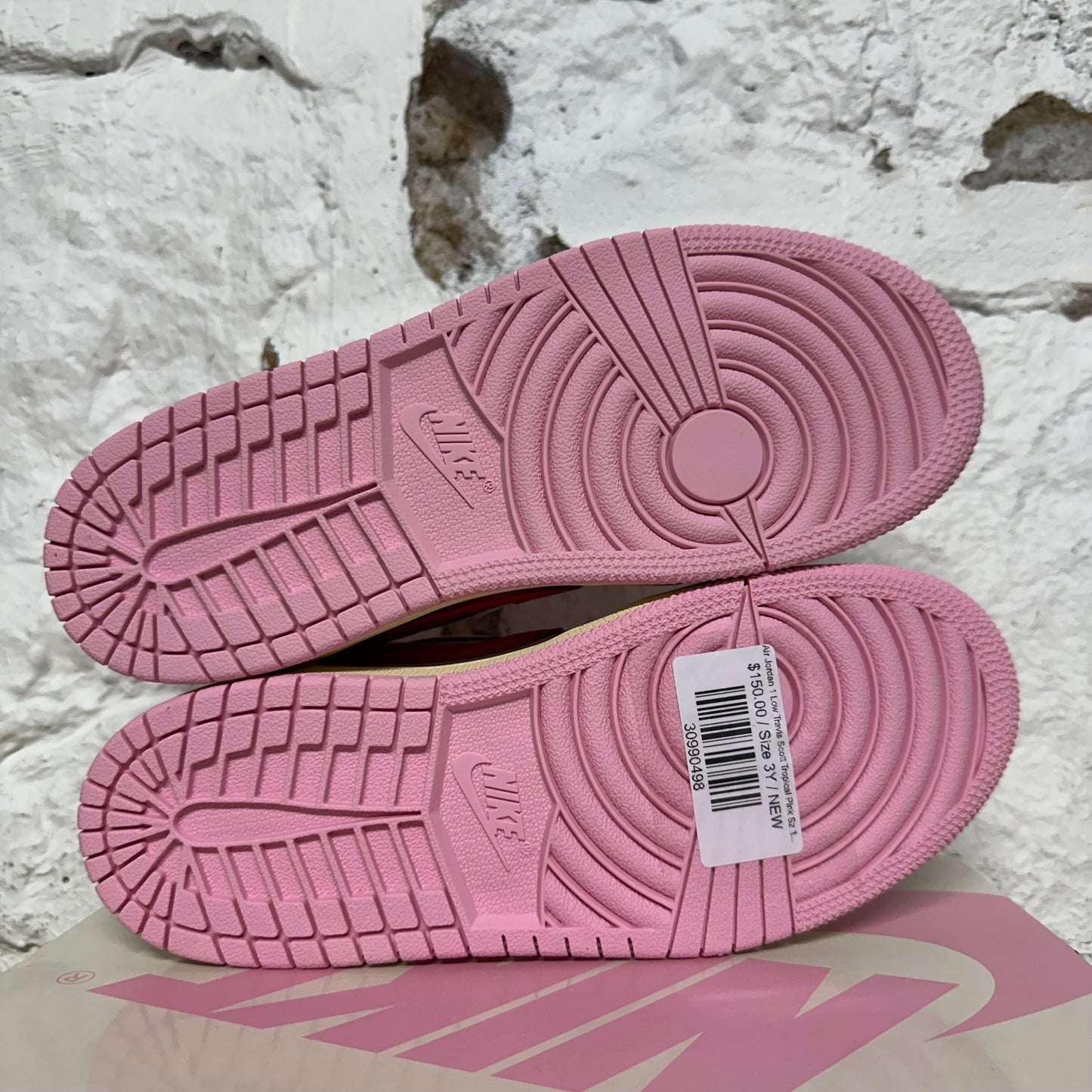 Air Jordan 1 Low Travis Scott Tropical Pink Sz 3Y DS